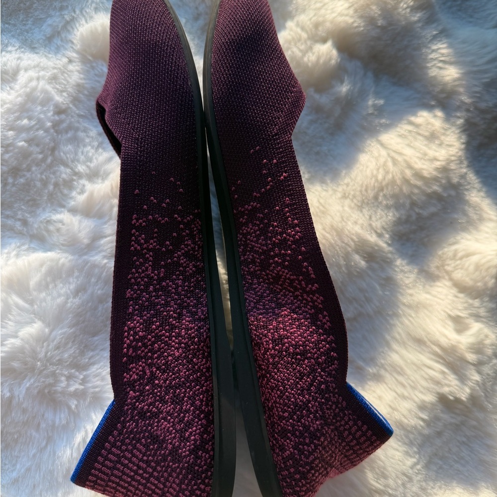 Rothys Retired Fig Python Flats Rubber Size 11 - image 6